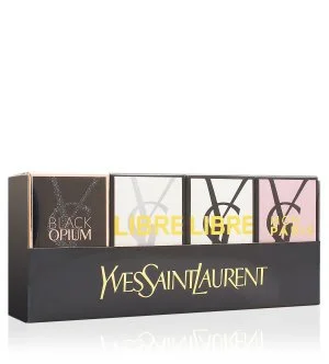 Yves Saint Laurent Set de regalo de miniaturas Opium 7,5 ml + agua de perfume Paris 7,5 ml + agua de perfume Black Opium 7,5 ml + agua de perfume Mon Paris para mujer