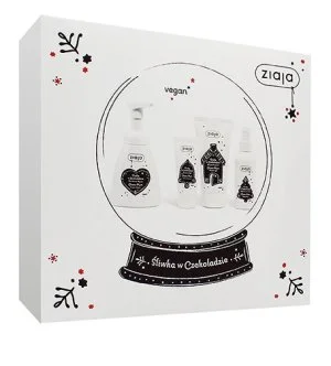 Ziaja Choco Plum set de regalo gel de ducha 160 ml + espuma limpiadora 250 ml + crema de manos 50 ml + spray corporal