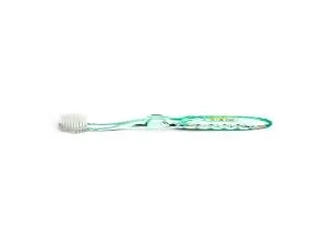 Nano-b Cepillo de dientes verde con cepillo de dientes rosa - mediano
