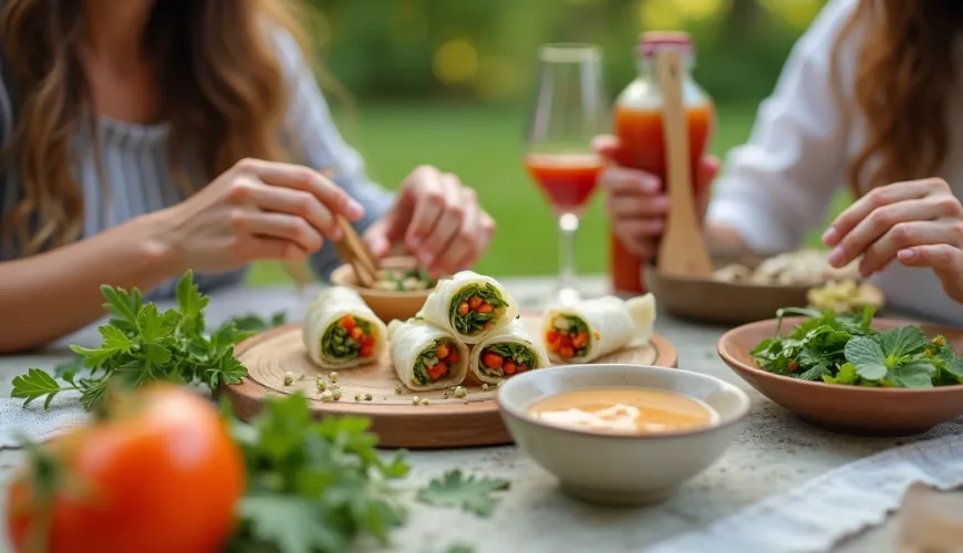 La salsa de cacahuate para los rollitos convierte cada comida en una experiencia.