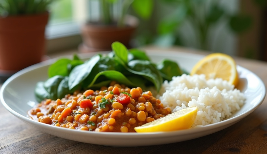 Un almuerzo sin carne que llena, lo puedes preparar en un día de semana en menos de veinte minutos.