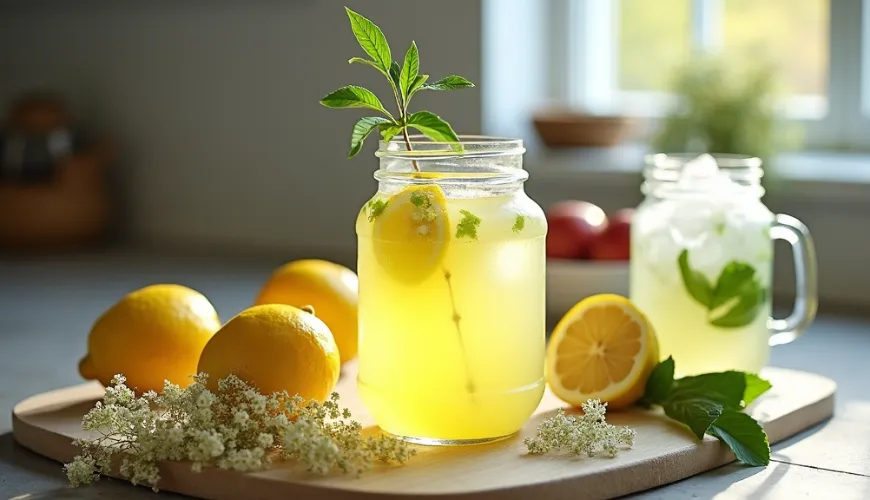 La limonada de saúco es la refrescante ideal para los días soleados.