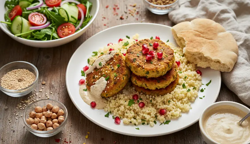 # Croquetas de garbanzos con salsa tahini que te sorprenderán