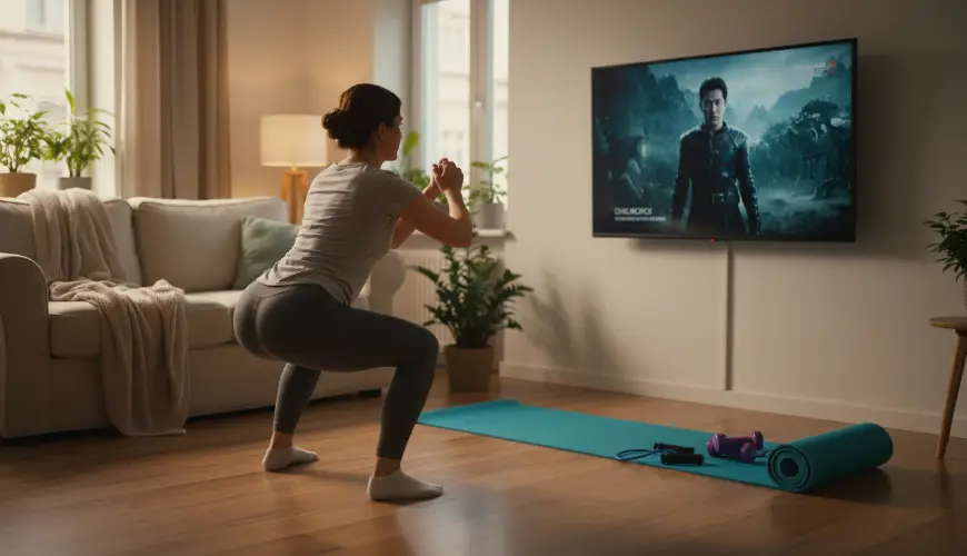 El ejercicio frente al televisor te ayudará a mantenerte en forma sin gimnasio