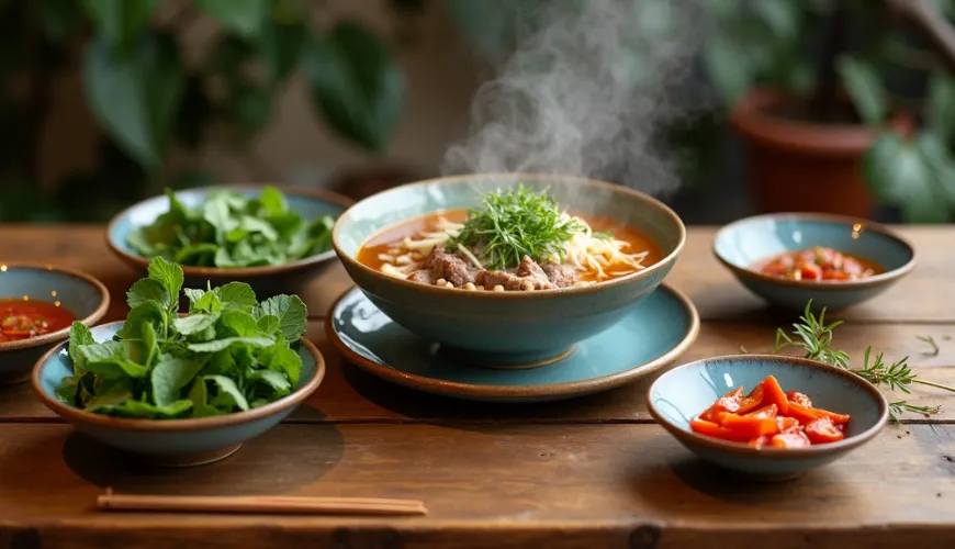 El pho bo de ternera te impresionará con sus sabores y aromas únicos.