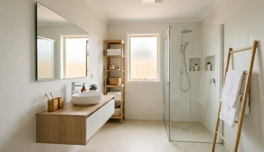 # I malá koupelna zvládne být funkční a krásná

→

# Incluso un baño pequeño puede ser funcional y h