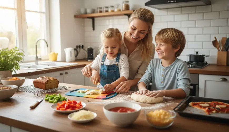 # Cómo cocinar con niños de forma segura y divertida