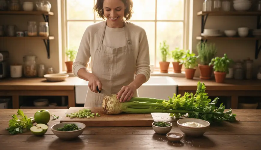 # Uvařte si z celého celeru od hlízy po nať

# Cocine con el apio completo, desde el bulbo hasta las