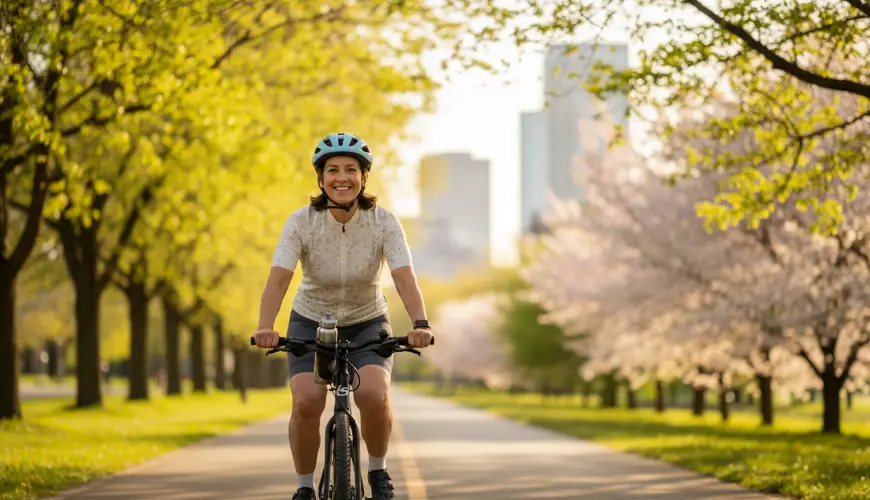 Montar en bicicleta beneficia al cuerpo y a la mente