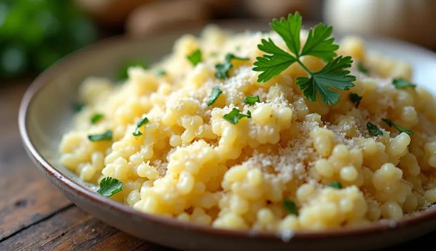 El risotto de coliflor es el plato ideal para un estilo de vida saludable.