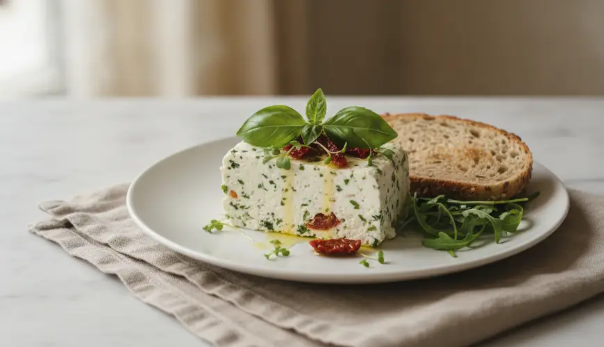 Ligera terrina de requesón llena de proteínas que te saciará