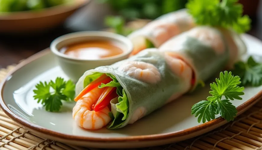 Los rollitos de verano son una opción ligera ideal para los días calurosos.