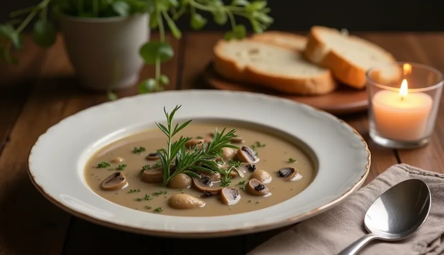 Encuentra inspiración en la sopa de champiñones francesa