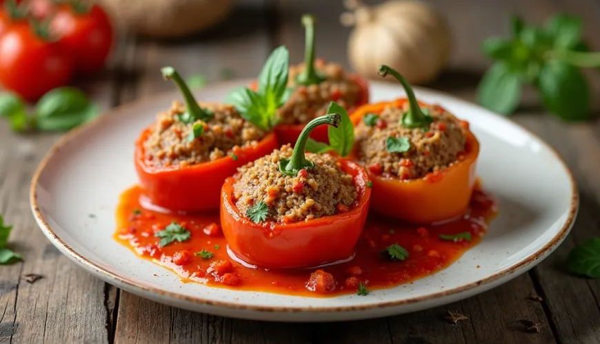Descubra la magia de los pimientos rellenos de carne picada al horno
