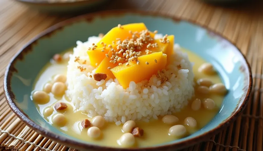 Descubre una increíble receta de mango sticky rice y sorprende a tus seres queridos.