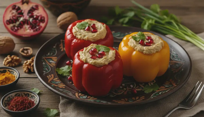 Pimientos rellenos según la receta georgiana con nueces