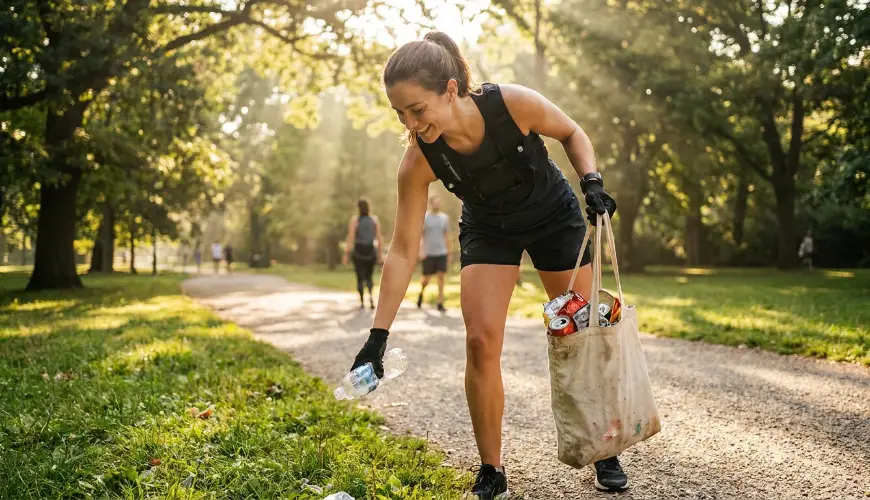Plogging o cómo correr y limpiar la naturaleza
