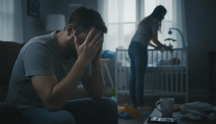 Depresión posparto también afecta a los hombres