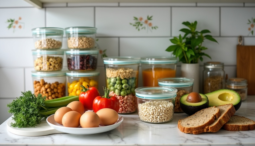 Prepara comidas rápidas y saludables sin esfuerzo gracias a una despensa y un refrigerador bien surt