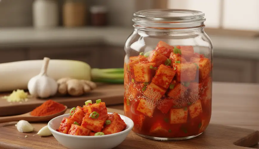 # Receta de rábanos fermentados al estilo coreano