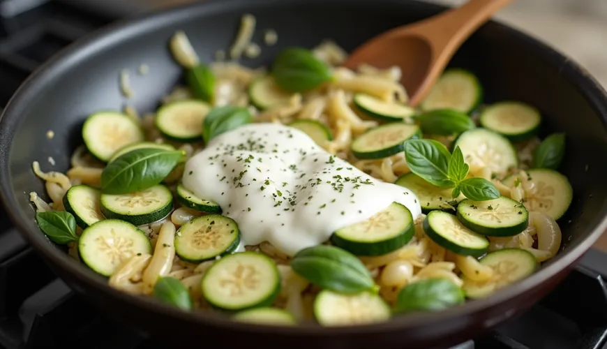 Pasta con calabacín y nata para momentos familiares llenos de sabor