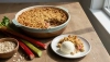 El crumble de ruibarbo con streusel de avena nunca decepciona