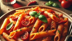 Arrabiata es una salsa italiana picante llena de sabores.