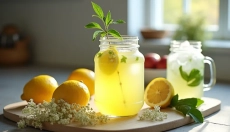 La limonada de saúco es la refrescante ideal para los días soleados.