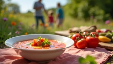 El gazpacho trae el sabor del verano a tu mesa con cada bocado.