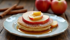 ¿Cómo saben las manzanas en bata en masa de crepes según la receta de la abuela?