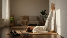 # Jógové posiciones para aliviar los pies después de un día en tacones