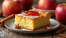 Pastel de jengibre vertido en bandeja, que deleitará tanto a niños como a adultos.