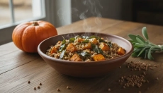# Risotto de trigo sarraceno con calabaza y salvia para los fríos días de otoño