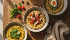 Saladas gachas de avena inspiradas en tradiciones culinarias