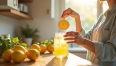 El agua con limón por la noche ayuda a la desintoxicación y a un mejor sueño.
