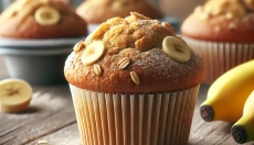 Hornee muffins de plátano saludables que le encantarán