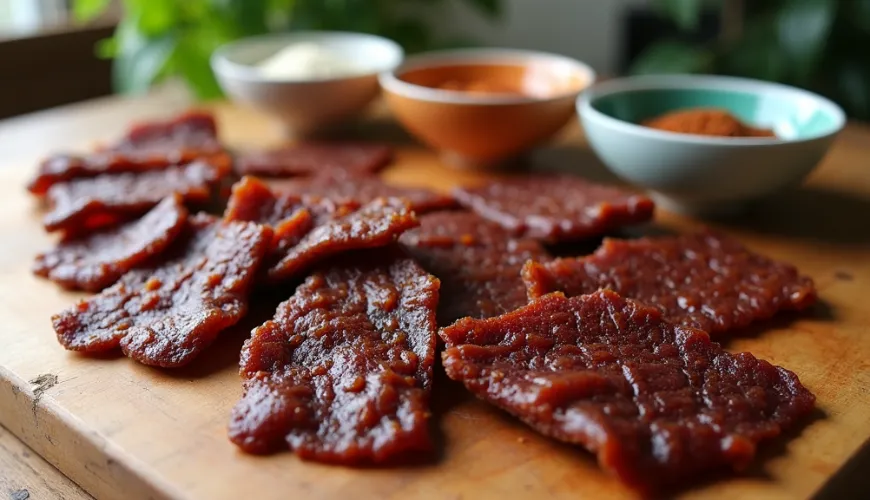 Receta de jerky casero saludable para aventureros en la cocina