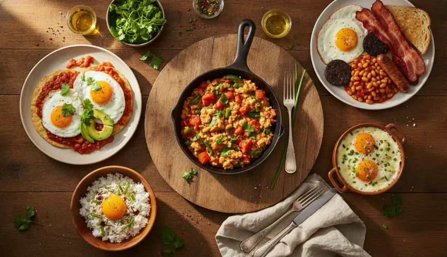 Pruebe los huevos de 7 maneras de 7 países del mundo